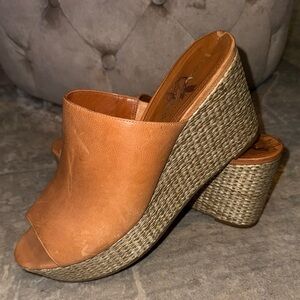 Tan Wedge Sandals